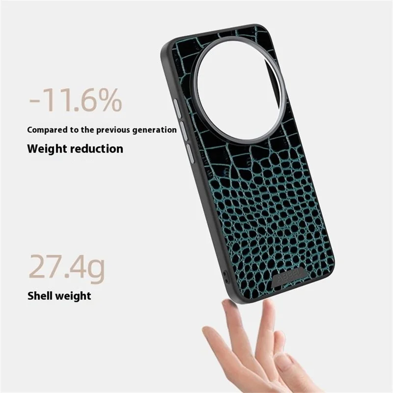 ABEEL For Xiaomi 15 Ultra Case Compatible with MagSafe Crocodile Texture Micro-Embossing Back Cover - Green