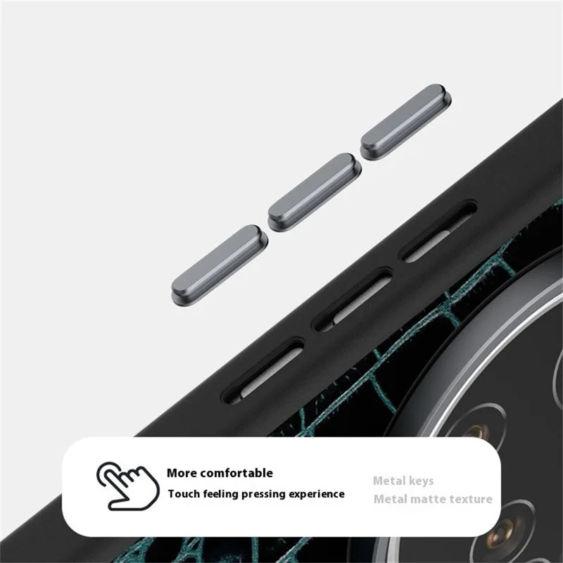 ABEEL For Xiaomi 15 Ultra Case Compatible with MagSafe Crocodile Texture Micro-Embossing Back Cover - Green