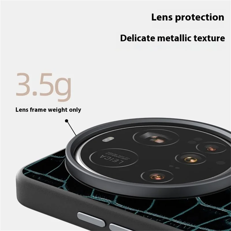 ABEEL For Xiaomi 15 Ultra Case Compatible with MagSafe Crocodile Texture Micro-Embossing Back Cover - Green