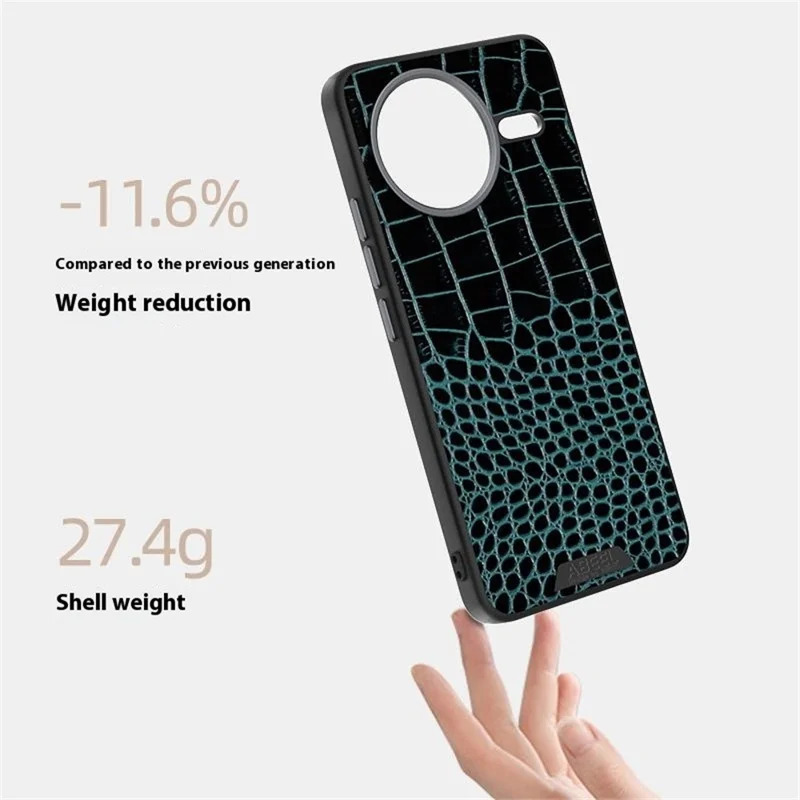 ABEEL For Xiaomi Poco F7 Ultra 5G  /  Redmi K80 Pro 5G Case Compatible with MagSafe Crocodile Texture Micro-Embossing Back Cover - Green