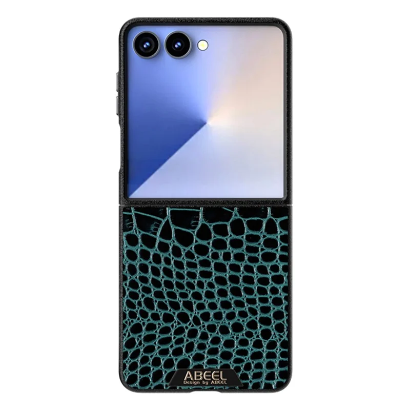 ABEEL For Samsung Galaxy Z Flip7 5G Case Compatible with MagSafe Crocodile Texture Micro-Embossing Back Cover - Green