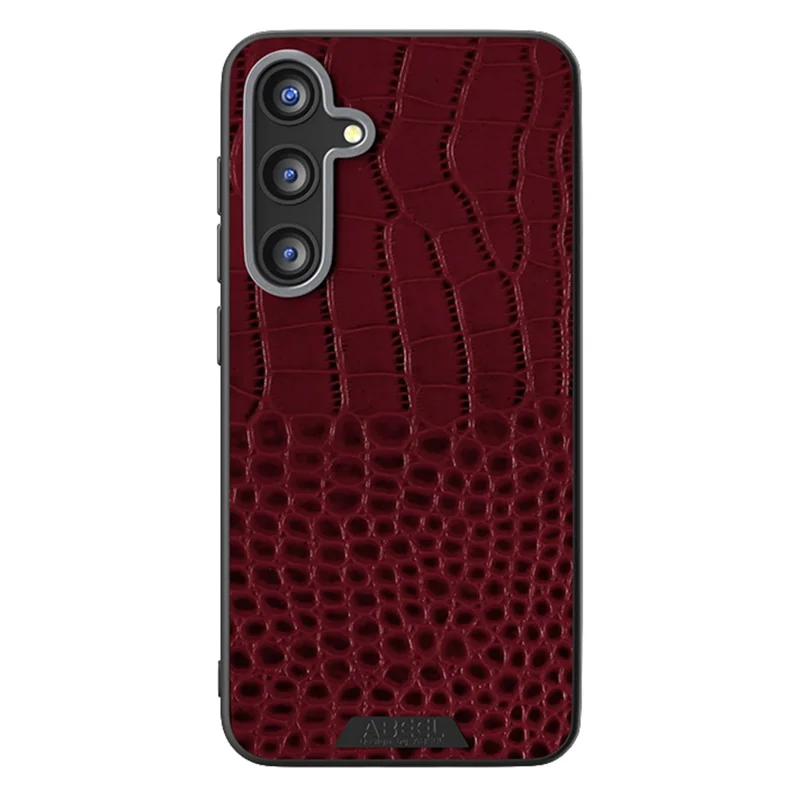 ABEEL For Samsung Galaxy S24 FE Case Compatible with MagSafe Crocodile Texture Micro-Embossing Back Cover - Red