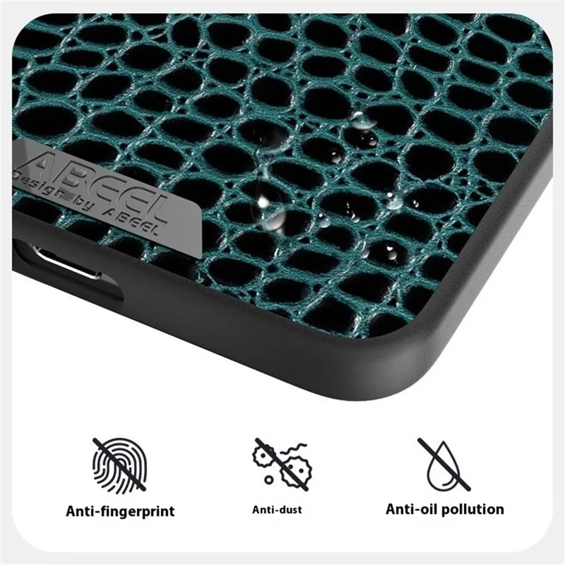 ABEEL For Samsung Galaxy S25 Edge Case Compatible with MagSafe Crocodile Texture Micro-Embossing Back Cover - Green