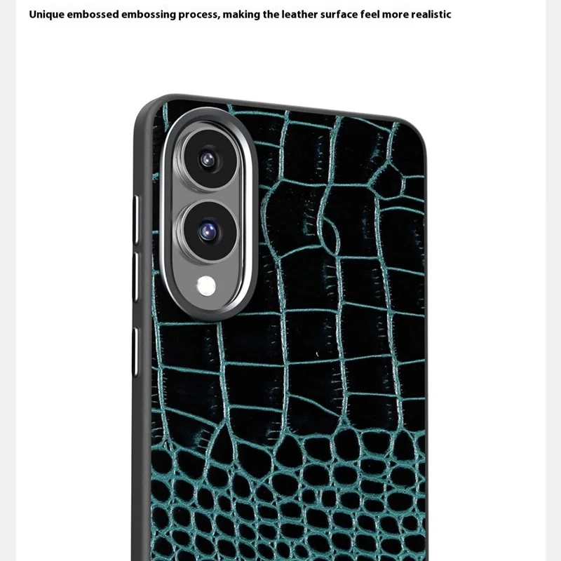 ABEEL For Samsung Galaxy S25 Edge Case Compatible with MagSafe Crocodile Texture Micro-Embossing Back Cover - Green
