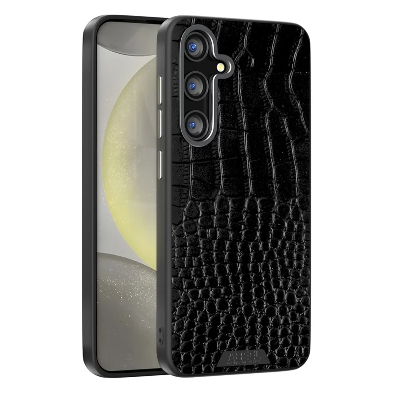 ABEEL For Samsung Galaxy S25 Case Compatible with MagSafe Crocodile Texture Micro-Embossing Back Cover - Black