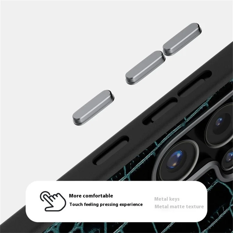 ABEEL For Samsung Galaxy S25 Ultra Case Compatible with MagSafe Crocodile Texture Micro-Embossing Back Cover - Green