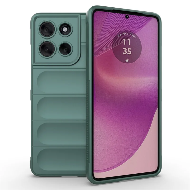 Für Motorola Moto G86 5G Hülle Stoßfest Weich TPU Robuste Rückseite - Grün