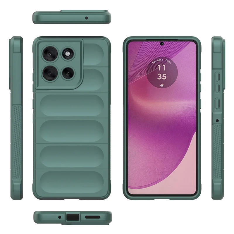 Für Motorola Moto G86 5G Hülle Stoßfest Weich TPU Robuste Rückseite - Grün