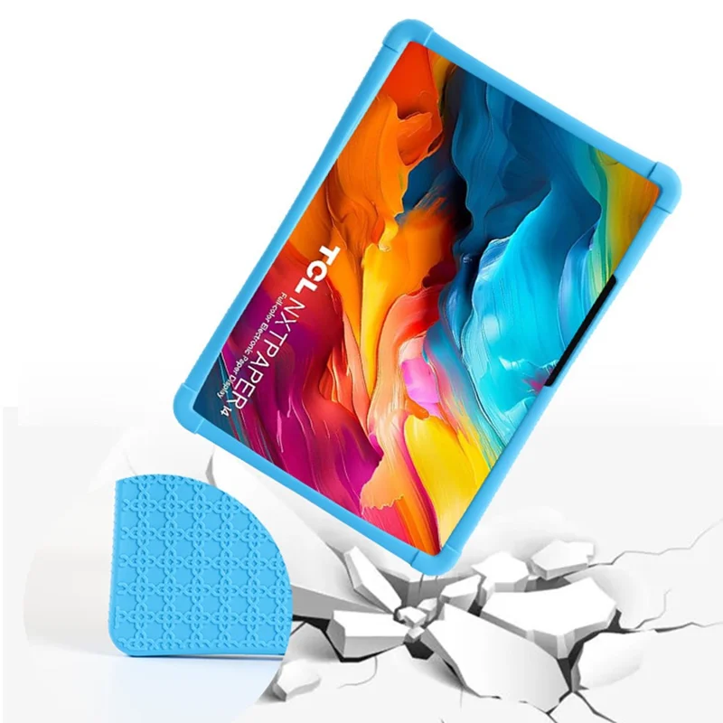 Funda con Soporte para Tablet TCL NxtPaper 14 - Carcasa Rígida + Silicona Antideslizante Resistente a Golpes - Azul
