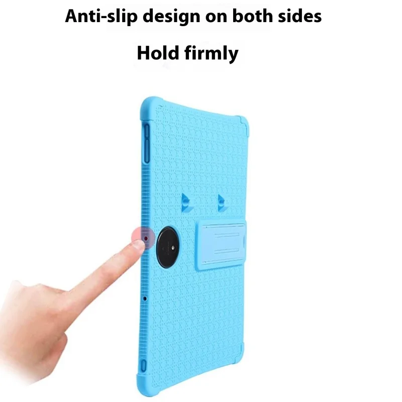 Funda con Soporte para Tablet TCL NxtPaper 14 - Carcasa Rígida + Silicona Antideslizante Resistente a Golpes - Azul
