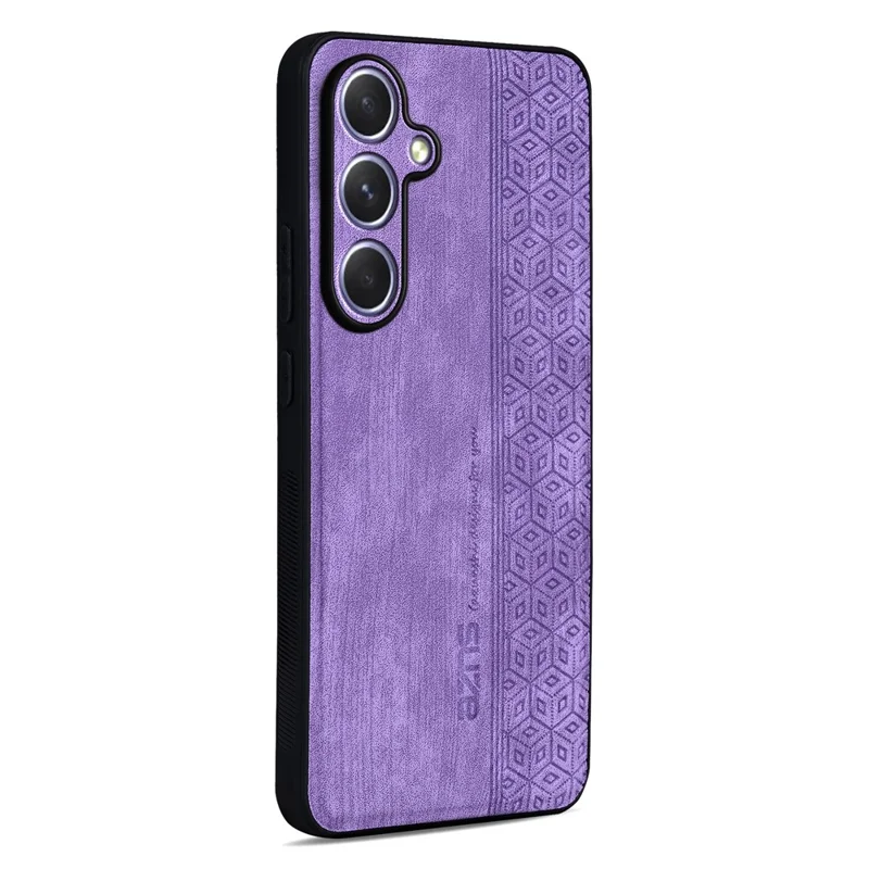 AZNS For Samsung Galaxy S25 FE Case Protective PU Leather Covered TPU Phone Shell - Purple