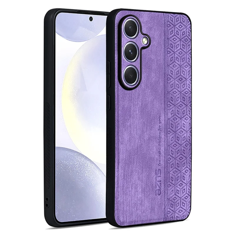 AZNS For Samsung Galaxy S25 FE Case Protective PU Leather Covered TPU Phone Shell - Purple