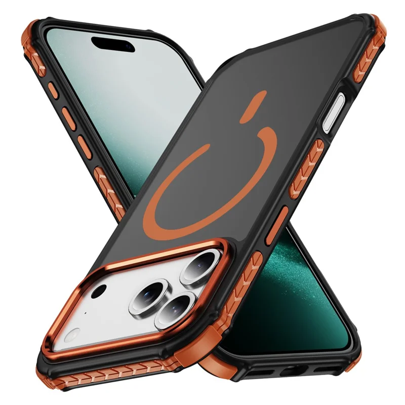For iPhone 17 Pro Case Compatible with MagSafe PC + TPU Skin Feeling Back Cover - Orange