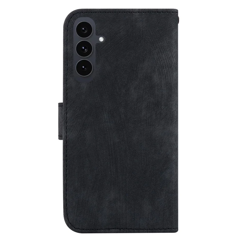 Funda tipo cartera para Samsung Galaxy S25 FE con diseño de tigre en cuero, resistente a golpes, con correa de muñeca - Negro