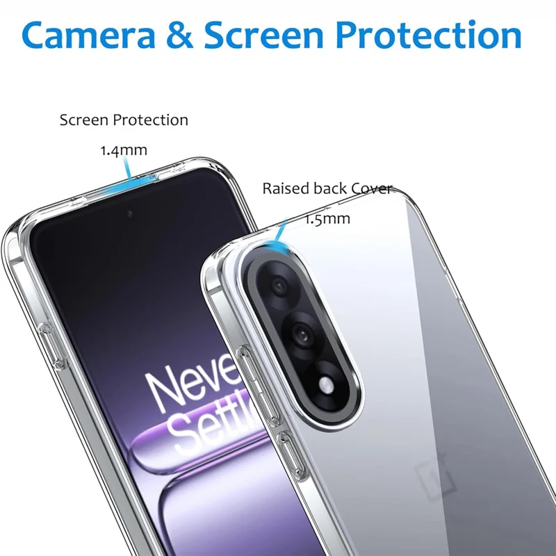 Funda para OnePlus Nord 5 5G Antihuellas Transparente Cubierta de teléfono de TPU