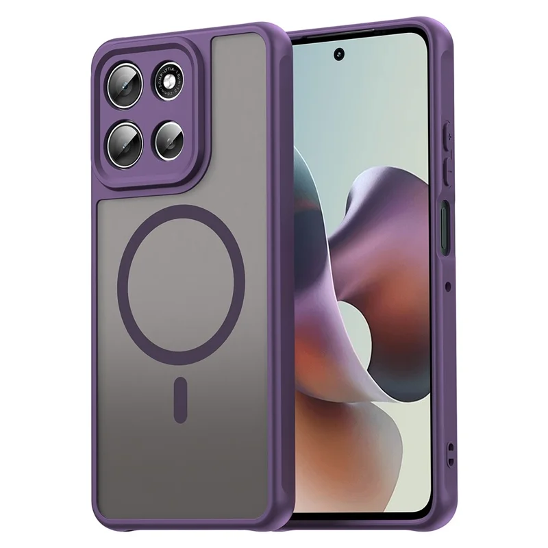 For Motorola Moto G56 5G Case Compatible with MagSafe Anti Drop PC + TPU Phone Cover - Purple