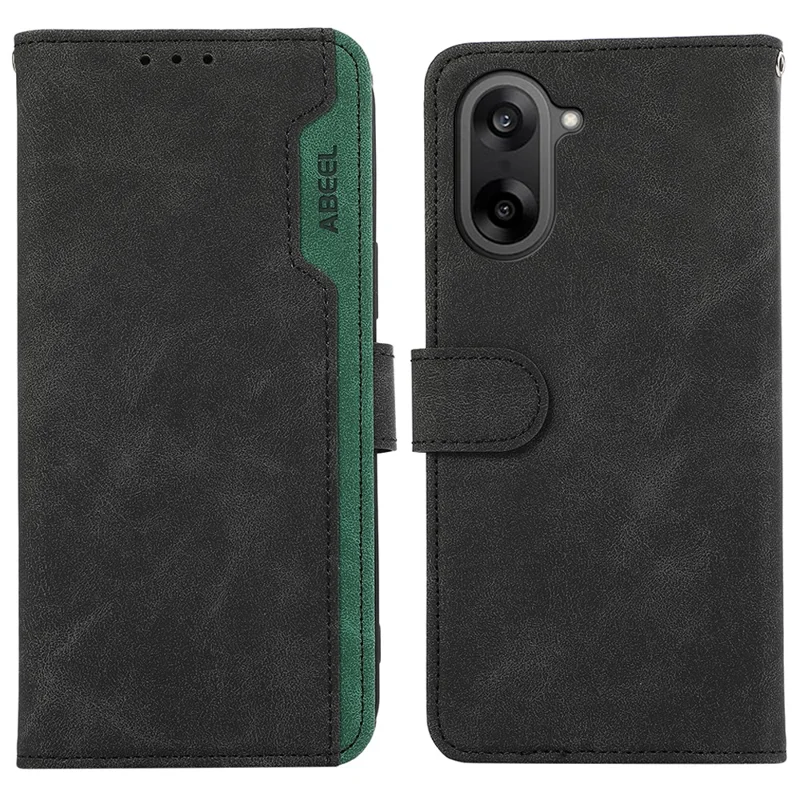ABEEL для OnePlus Nord CE5 5G / Ace 5 Racing 5G Чехол с цветными вставками из кожи с функцией блокировки RFID - Черный