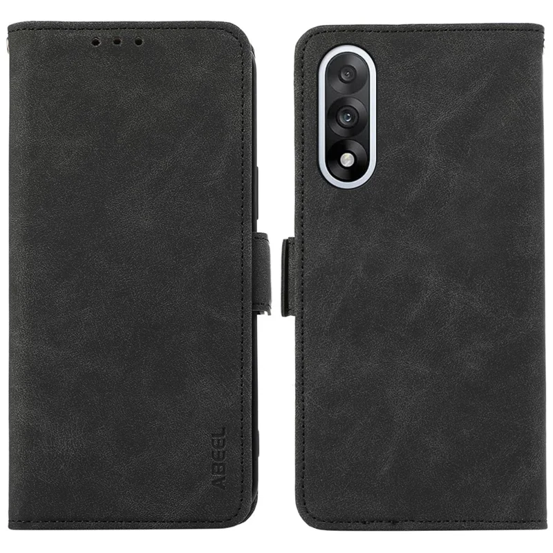 ABEEL For OnePlus Nord 5 5G / Ace 5 Ultra 5G Case PU Leather Folio Stand View RFID Blocking Phone Cover - Black