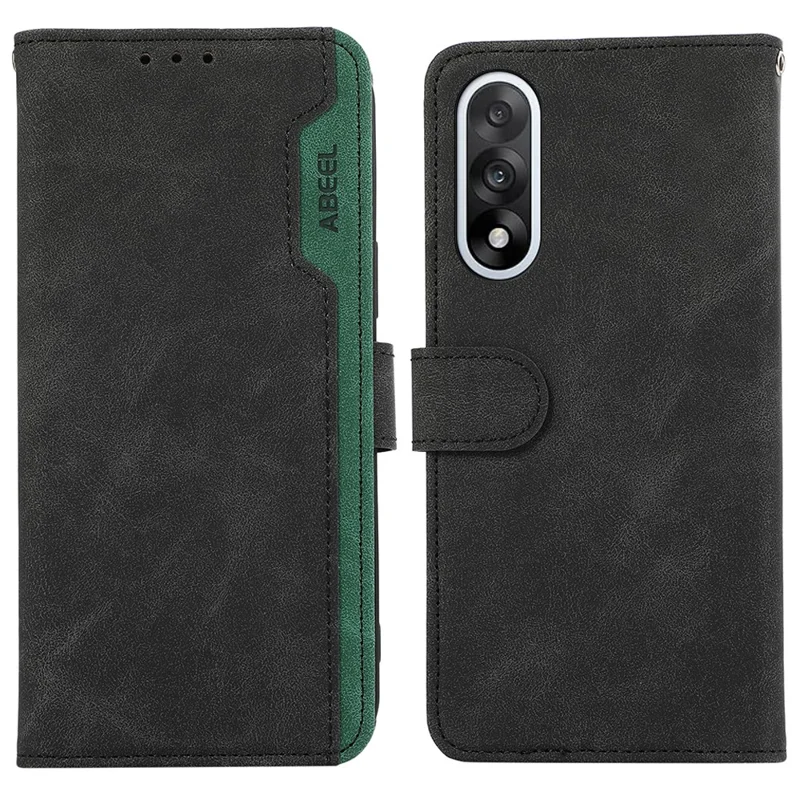 ABEEL For OnePlus Nord 5 5G  /  Ace 5 Ultra 5G Case Color Splicing Leather Flip Phone Cover RFID Blocking - Black