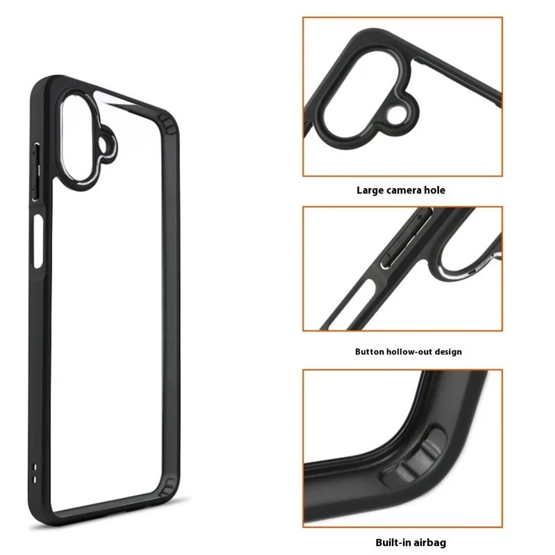 Capa para Samsung Galaxy A07 4G à Prova de Choque PC + TPU Transparente para Celular