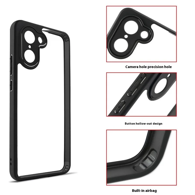 OnePlus Nord CE5 5G Hülle Stoßfest PC + TPU Transparente Rückseite Handyhülle
