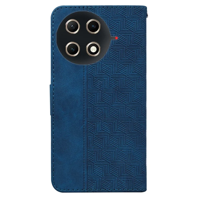 Pour TECNO Camon 30S 4G / 30S Pro 4G Étui Motif géométrique Portefeuille en cuir Housse de téléphone avec dragonne - Bleu