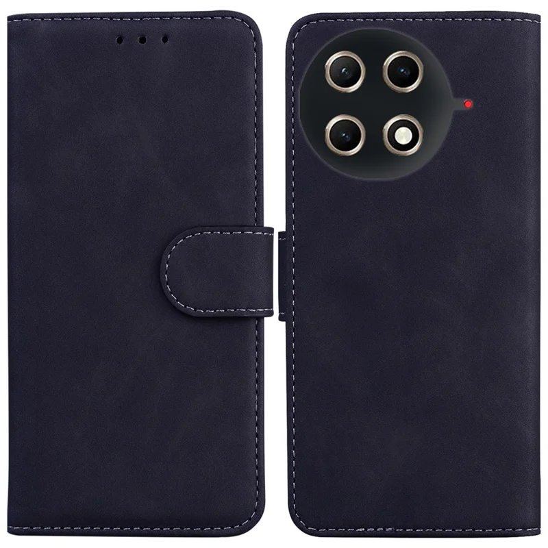 For TECNO Camon 30S 4G  /  30S Pro 4G Case Solid Color Leather Wallet Phone Cover - Black