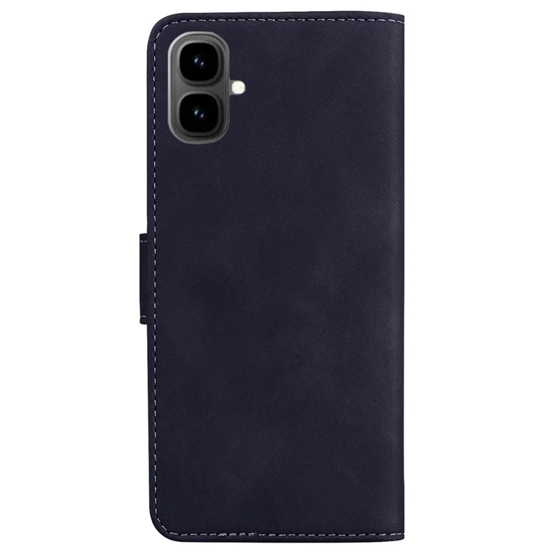 Funda con Soporte de Cuero PU para Infinix Smart 10 con Estampado de Mariposa - Negro