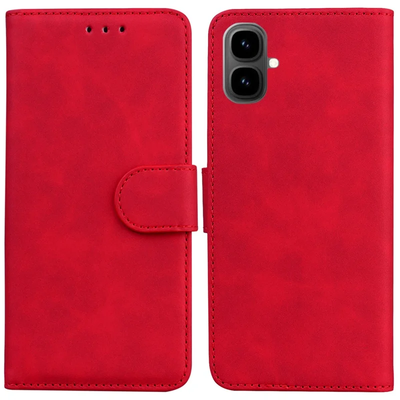 For Infinix Smart 10 Case Solid Color Leather Wallet Phone Cover - Red