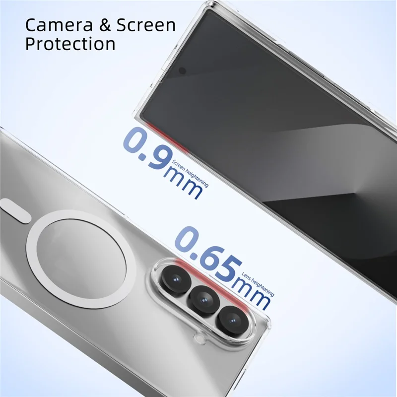 ABEEL For Samsung Galaxy Z Fold7 5G Magnetic Case Clear PC Anti Scratch Phone Cover