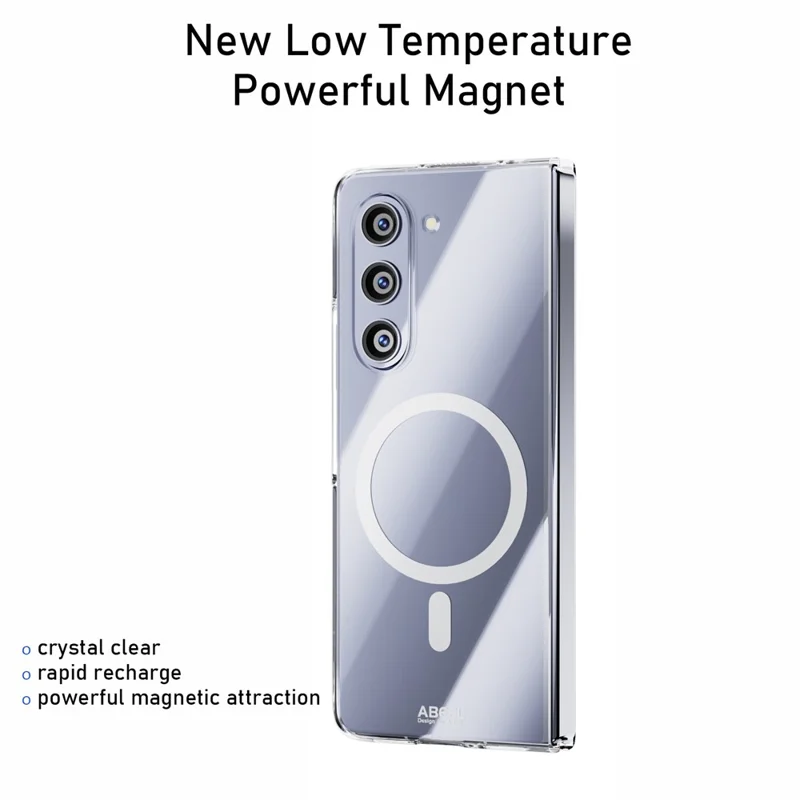ABEEL per Samsung Galaxy Z Fold5 5G Cover Magnetico Trasparente in PC Antigraffio