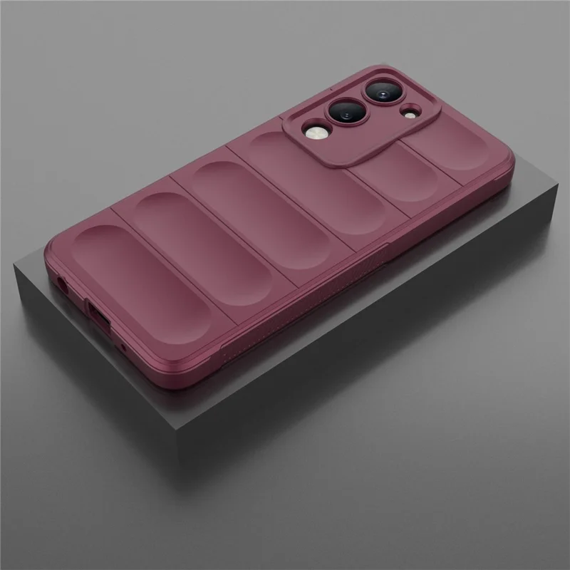 Weiche TPU-Hülle für vivo Y19 5G / Y29s 5G / Y04 4G Stoßfeste Handyrückseite - Weinrot