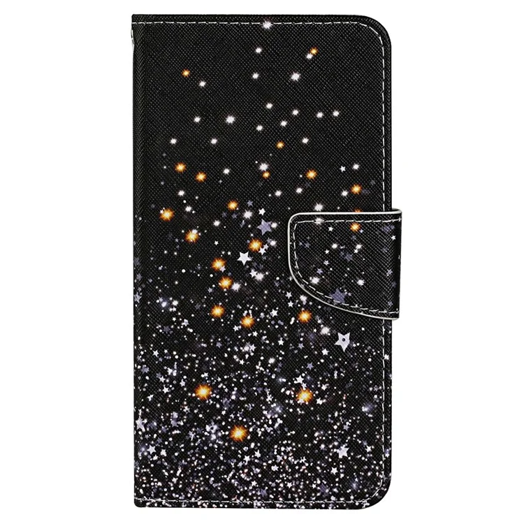 Para Xiaomi 12t 5g / 12T Pro 5G / Redmi K50 Ultra 5G Cruz Crossture Padring Padring Carthe Phone Capa de Couro PU Stand - Estrelas Quebradas