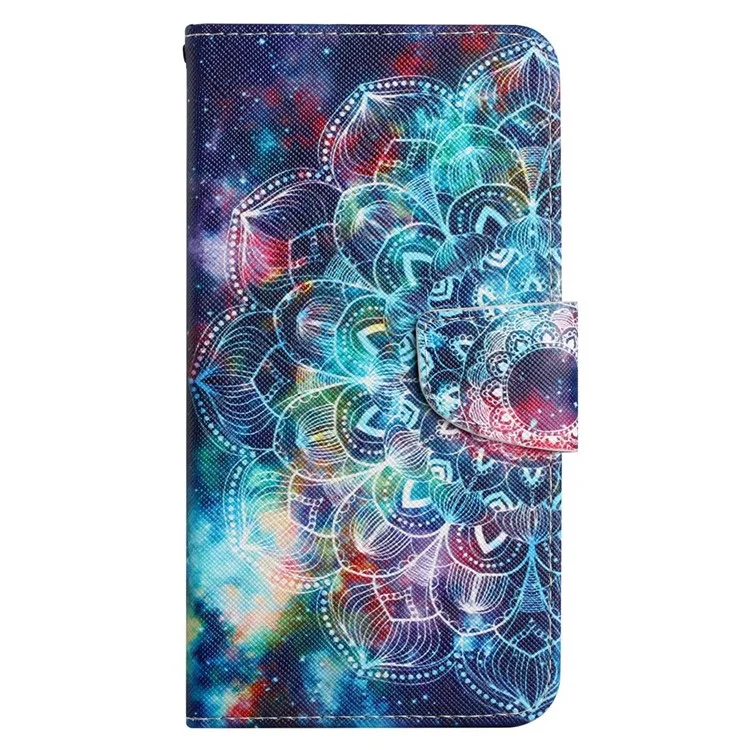 For Xiaomi 12T 5G / 12T Pro 5G / Redmi K50 Ultra 5G Cross Texture Pattern Printing Wallet Phone Cover PU Leather Stand Case - Starry Sky  /  Mandala