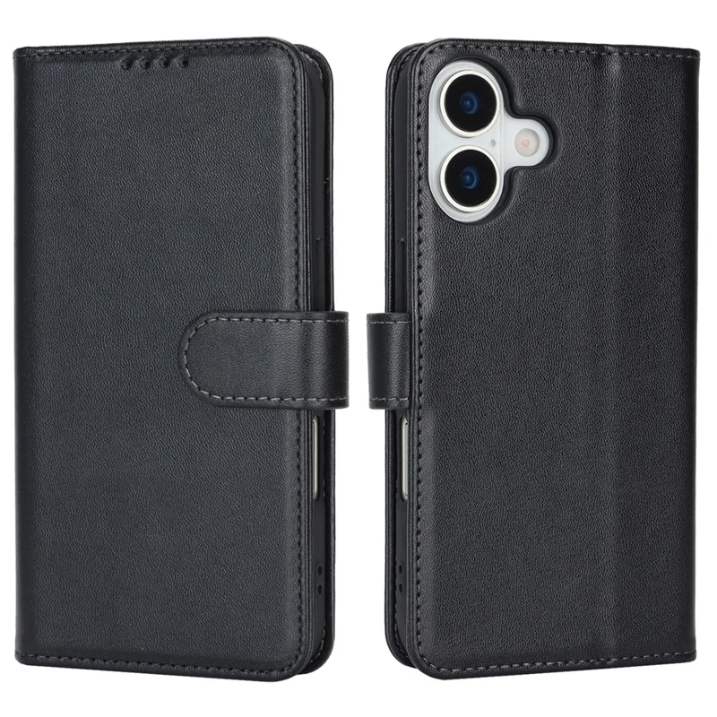 For iPhone 17 Stand Case Shockproof Leather Wallet Phone Cover - Black