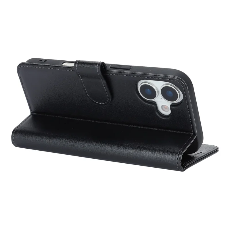 For iPhone 17 Stand Case Shockproof Leather Wallet Phone Cover - Black