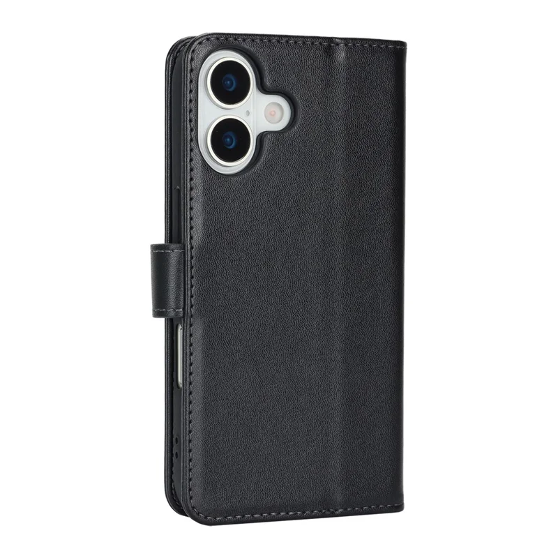 For iPhone 17 Stand Case Shockproof Leather Wallet Phone Cover - Black