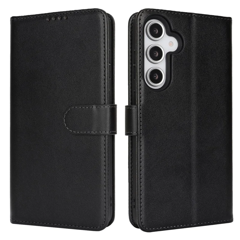 For Samsung Galaxy S24 FE Stand Case Shockproof Leather Wallet Phone Cover - Black