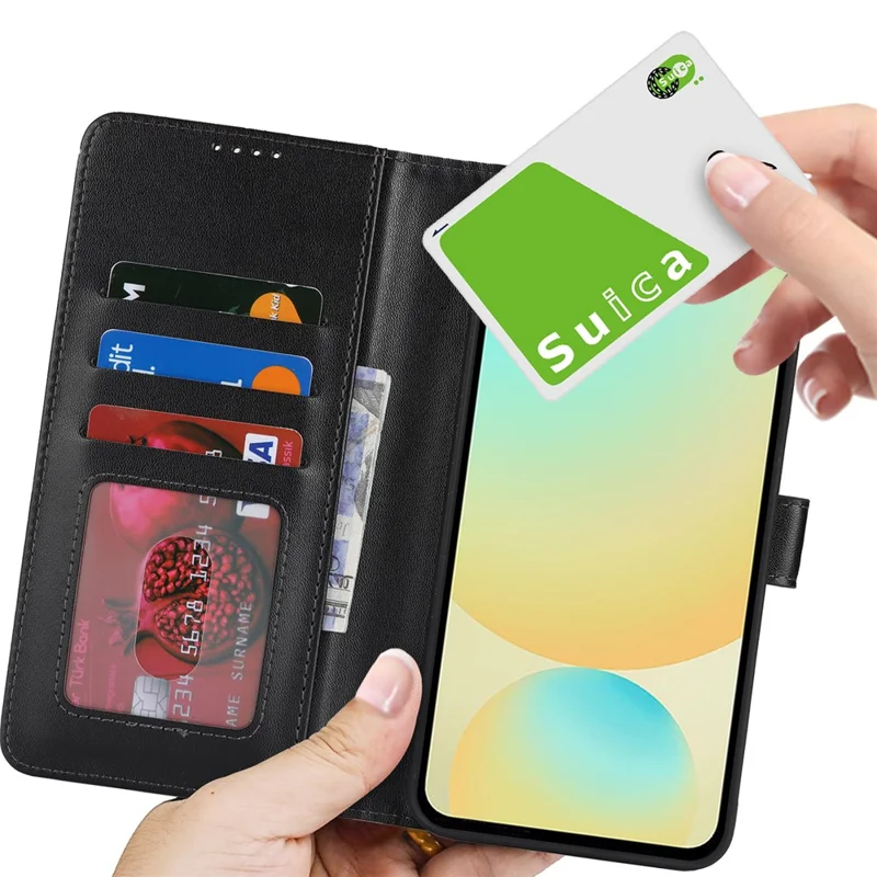 For Samsung Galaxy S24 FE Stand Case Shockproof Leather Wallet Phone Cover - Black