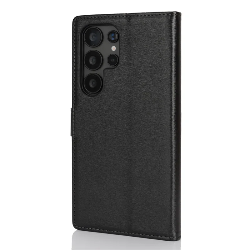 Étui portefeuille en cuir antichoc pour Samsung Galaxy S25 Ultra - Noir