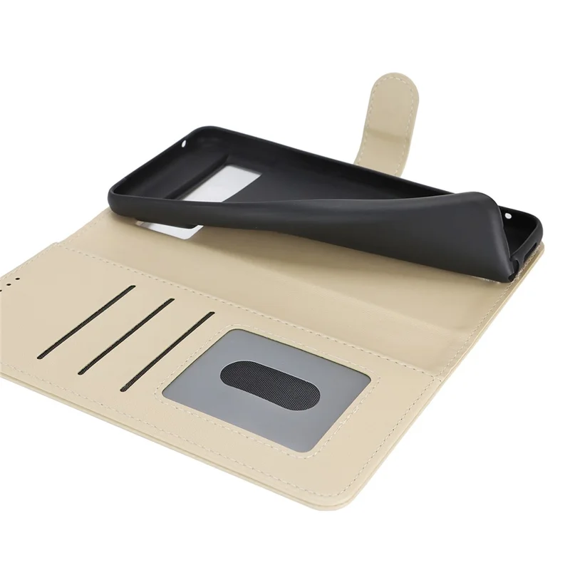 For Google Pixel 8 Pro Stand Case Shockproof Leather Wallet Phone Cover - Beige