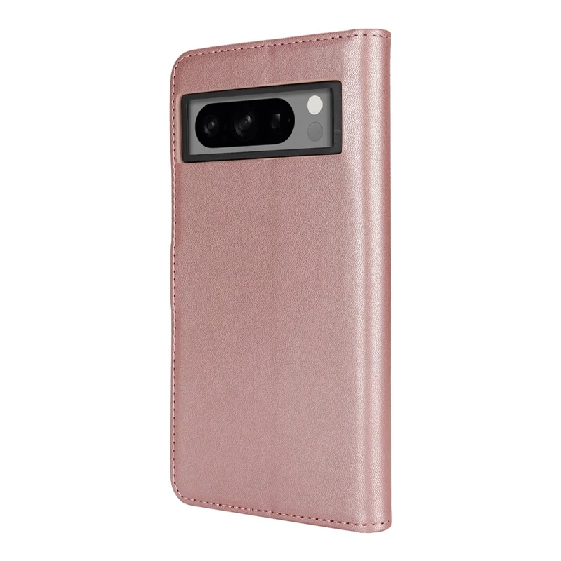For Google Pixel 8 Pro Stand Case Shockproof Leather Wallet Phone Cover - Rose Gold