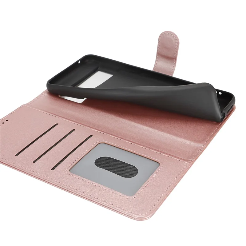For Google Pixel 8 Pro Stand Case Shockproof Leather Wallet Phone Cover - Rose Gold
