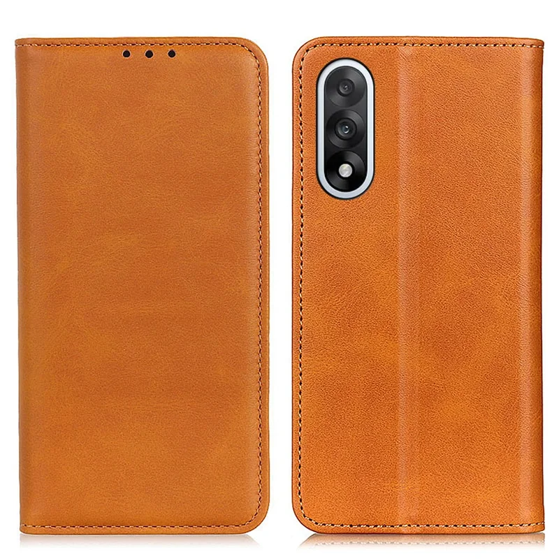 Pour OnePlus Nord 5 5G Étui en Cuir Fendu à Rabat Portefeuille - Marron