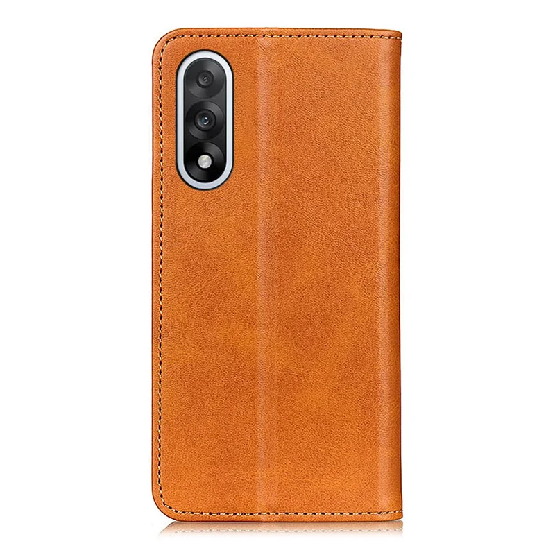 Pour OnePlus Nord 5 5G Étui en Cuir Fendu à Rabat Portefeuille - Marron
