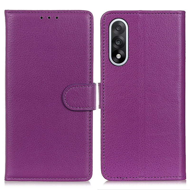 Étui Portefeuille Pour OnePlus Nord 5 5G en Cuir PU Texture de Litchi - Violet