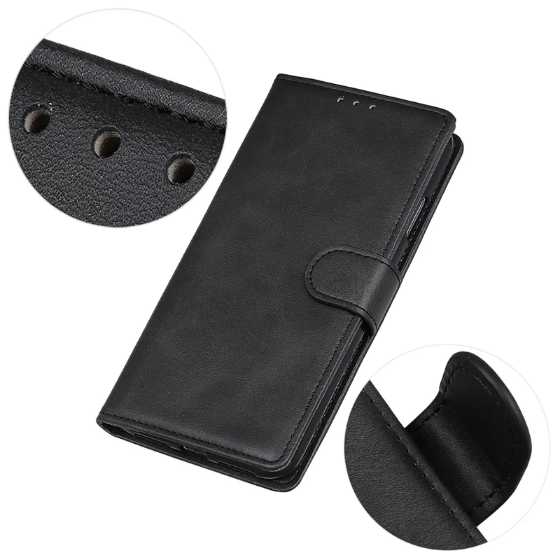 For OnePlus Nord 5 5G Case Cowhide Texture Leather Wallet Stand Phone Cover - Black