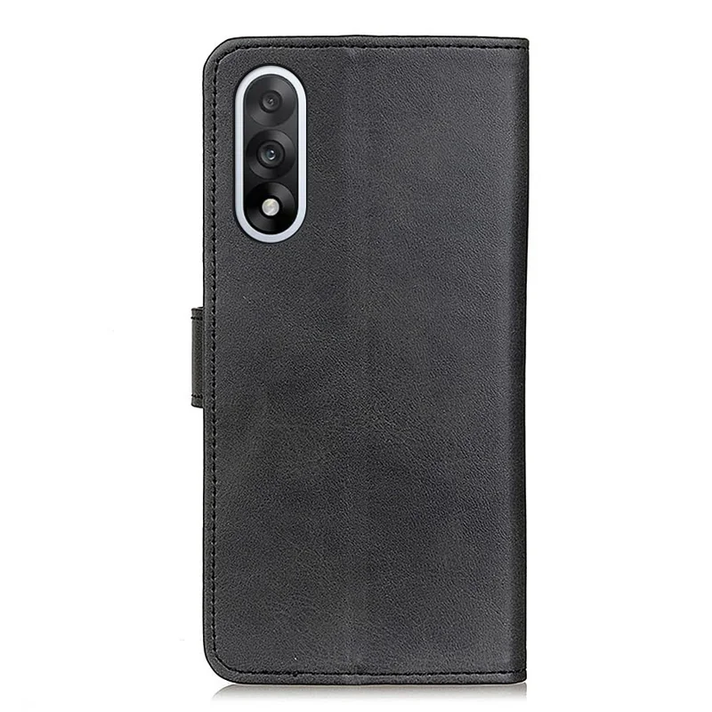 For OnePlus Nord 5 5G Case Cowhide Texture Leather Wallet Stand Phone Cover - Black