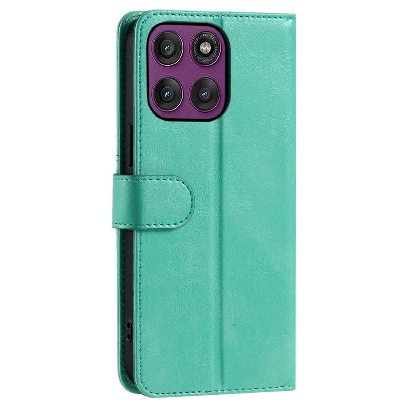 Per Motorola Moto G86 5G Custodia 6 Alloggi per Schede Pelle PU Antiurto Custodia per Telefono con Cinturino da Polso - Verde Menta