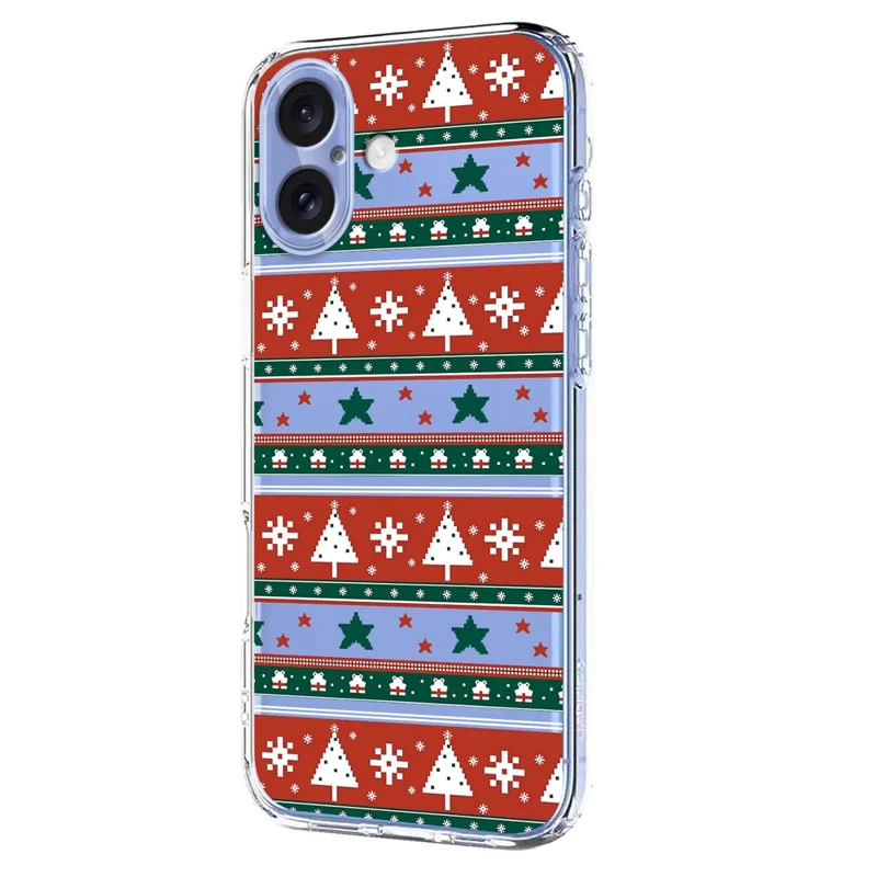 For iPhone 17 Case Christmas Themed Pattern Printing TPU Phone Back Cover - Christmas Ribbons